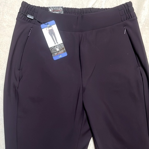 sz XL NWT Spyder Women's Black Active Sport Pants - Picture 2 of 7